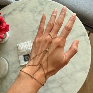 Gold Diamond Hand Chain Bracelet by Monsieur Blonde from Bali